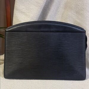 Authentic Louis Vuitton Black Epi Leather Trousse